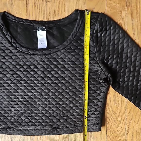 🔥2/$20🔥Deb Black Quilted Top Size XS - Picture 3 of 5